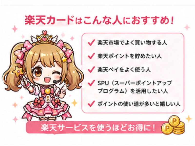 楽天カードが向いている人の特徴まとめ