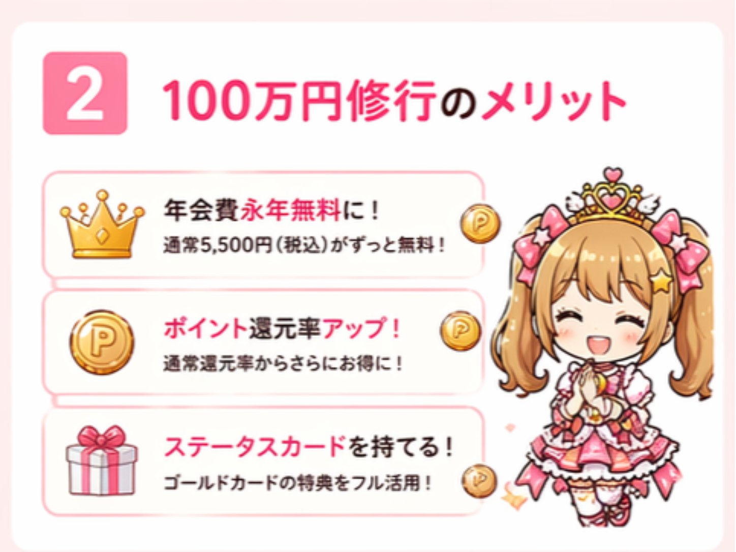 100万円修行のメリット インフォグラフィック
